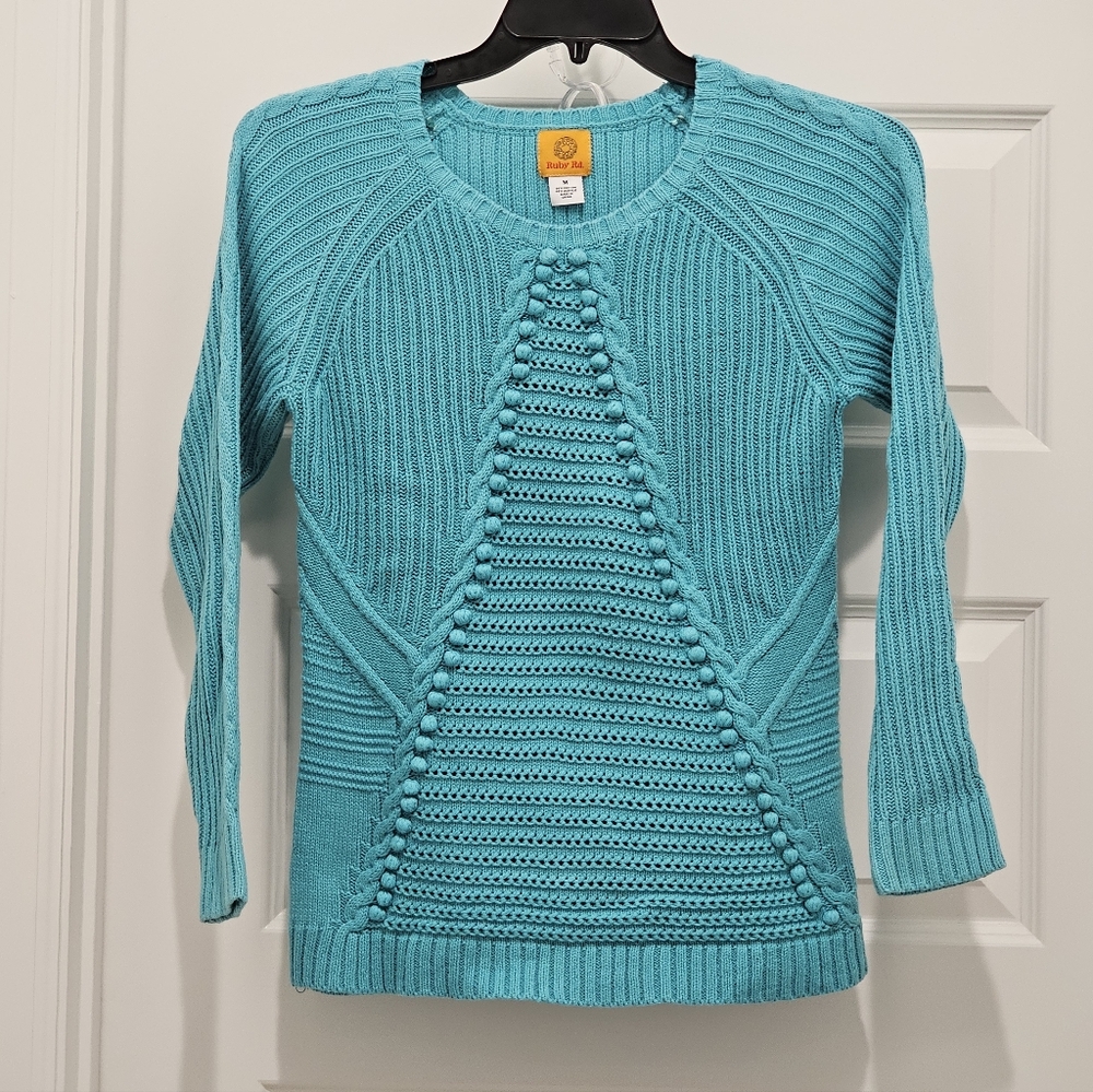 Ruby Rd. Crew Neck Sweater, Euc, Size Medium - image 2